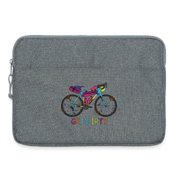 Illustration de gravel boueux et sale - Sacoche pour ordinateur portable 15 pouces - gris chiné - Devant