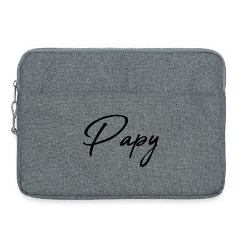 GRANDPA. FATHER'S DAY. HAPPY GRANDPA'S DAY. I LOVE YOU. - Laptop bag 15" - heather grey - Front