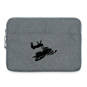 Snowmobil, Snowboarder, Snowboarden - Laptoptasche 15" - Grau meliert - Vorne