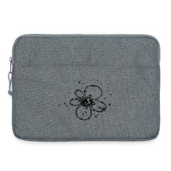 Fleur de gouttes d'eau - Sacoche pour ordinateur portable 15 pouces - gris chiné - Devant