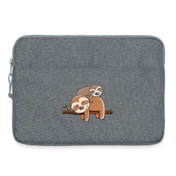 Deux paresseux paresseux I Chillende Animaux I Paresseux - Sacoche pour ordinateur portable 15 pouces - gris chiné - Devant
