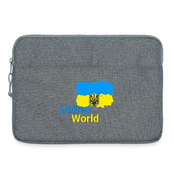 United World - Ukraine - Laptoptasche 15" - Grau meliert - Vorne