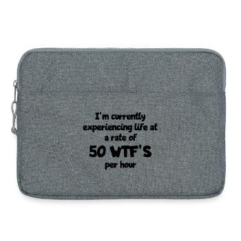 Ich lebe das Leben mit 50 Überraschungen pro Stunde # - Laptoptasche 15" - Grau meliert - Vorne