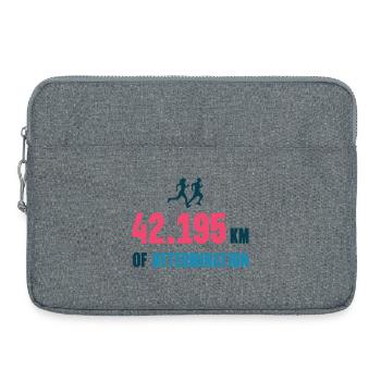 Marathon - 42,195 km Entschlossenheit - Laptoptasche 15" - Grau meliert - Vorne