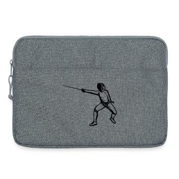 Lustiger Fechter - Laptoptasche 15" - Grau meliert - Vorne