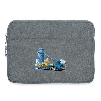 Remorque surbaissée dans la gravière - Sacoche pour ordinateur portable 15 pouces - gris chiné - Devant