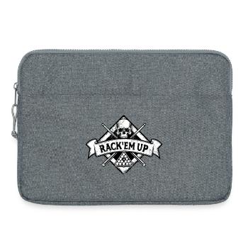 Huit boules, Rack’em Up, Cadeau de joueur de billard - Sacoche pour ordinateur portable 15 pouces - gris chiné - Devant