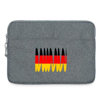 Drapeau de l’Allemagne - Sacoche pour ordinateur portable 15 pouces - gris chiné - Devant