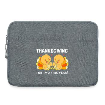 Thanksgiving Gender Reveal Werdende Mutter - Laptoptasche 15" - Grau meliert - Vorne