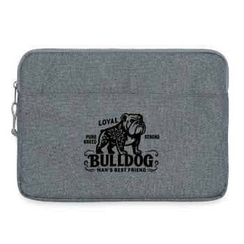Bulldog Bully Chien Chien Pet vieil anglais - Sacoche pour ordinateur portable 15 pouces - gris chiné - Devant