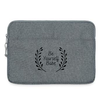 Sois toi-même, chérie - Sacoche pour ordinateur portable 15 pouces - gris chiné - Devant