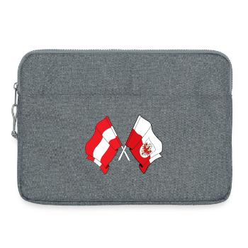 Drapeau de l’Autriche-Tyrol franchi - Sacoche pour ordinateur portable 15 pouces - gris chiné - Devant