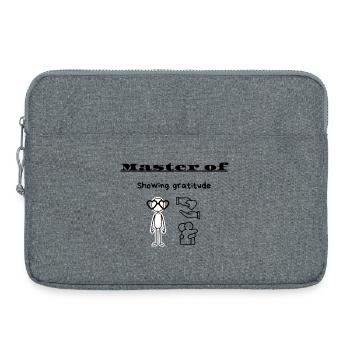 Maître de la reconnaissance - Sacoche pour ordinateur portable 15 pouces - gris chiné - Devant