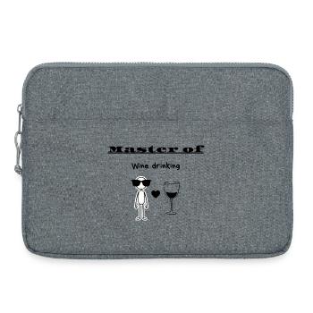 Master of Wine drinking - Laptop bag 15" - heather grey - Front