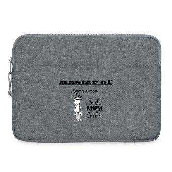 Master of Being a mom - Laptop bag 15" - heather grey - Front