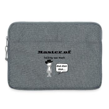 Maître de trop parler - Sacoche pour ordinateur portable 15 pouces - gris chiné - Devant