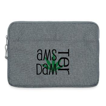 Amsterdam - Cannabis - Weed - Sacoche pour ordinateur portable 15 pouces - gris chiné - Devant