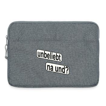 Unpopular So what? Rebellious statement - Laptop bag 15" - heather grey - Front