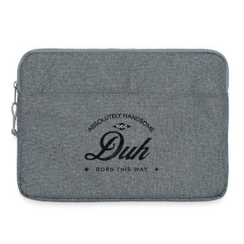 Vintage Born This Way – Absolument Beau | Round - Sacoche pour ordinateur portable 15 pouces - gris chiné - Devant