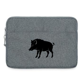Wildschwein - Laptoptasche 15" - Grau meliert - Vorne