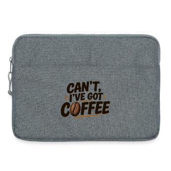Can't, I've Got Coffee - Sacoche pour ordinateur portable 15 pouces - gris chiné - Devant