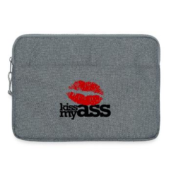 leck mich am arsch - Laptoptasche 15" - Grau meliert - Vorne