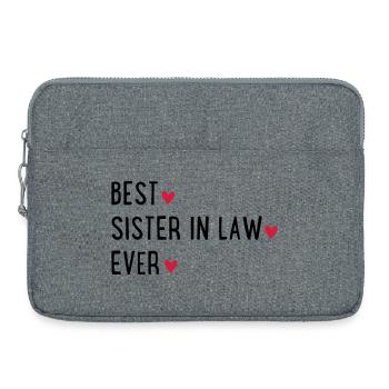 Best sister in law - Sacoche pour ordinateur portable 15 pouces - gris chiné - Devant