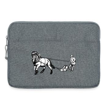 Holzrücker avec cheval - Sacoche pour ordinateur portable 15 pouces - gris chiné - Devant