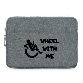 Rouler avec moi dans mon fauteuil roulant * - Sacoche pour ordinateur portable 15 pouces - gris chiné - Devant