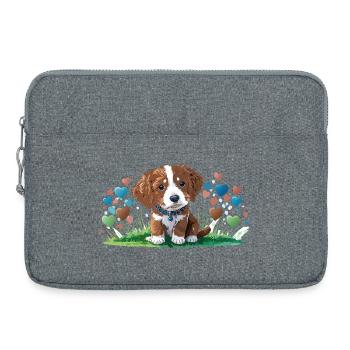 Puppy - Love My Toller-Doodle Dog - Laptop bag 15" - heather grey - Front