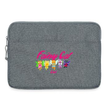 Fairy cat club - Sacoche pour ordinateur portable 15 pouces - gris chiné - Devant
