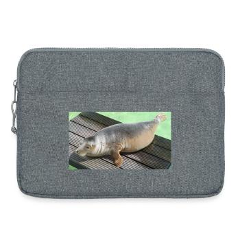 Seal pup on Texel - Laptop bag 15" - heather grey - Front