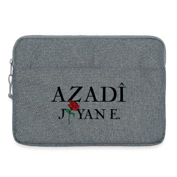 Kurdistan Kurden Azadi Rose Motiv T-Shirt - Laptoptasche 15" - Grau meliert - Vorne