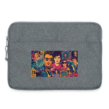 Icônes pop - Sacoche pour ordinateur portable 15 pouces - gris chiné - Devant