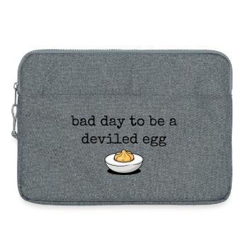 Lustiger Spruch Ei Buffet Essen Bad Day Deviled Eg - Laptoptasche 15" - Grau meliert - Vorne