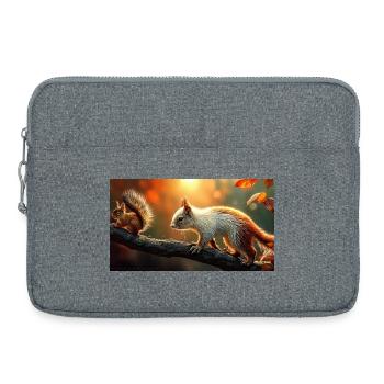 Herbst Eichhörnchen Golden Hour Niedlich Natur - Laptoptasche 15" - Grau meliert - Vorne