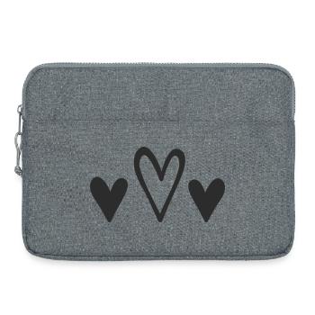 Drei Herzen Design - Laptoptasche 15" - Grau meliert - Vorne