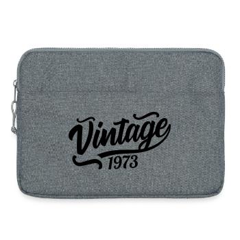 1973 Né en 1973, 56e anniversaire - Sacoche pour ordinateur portable 15 pouces - gris chiné - Devant