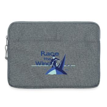 Course contre le vent – Diction du capitaine de régate de voile - Sacoche pour ordinateur portable 15 pouces - gris chiné - Devant