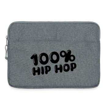 100% Hip Hop - Laptop bag 15" - heather grey - Front