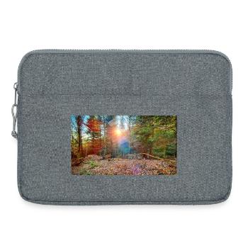 Sunlight in the autumn forest - Laptop bag 15" - heather grey - Front