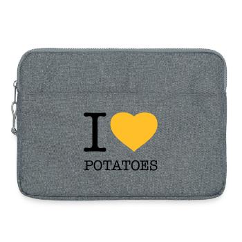 J’AIME LES POMMES DE TERRE Pommes de terre Purée de pommes de terre - Sacoche pour ordinateur portable 15 pouces - gris chiné - Devant