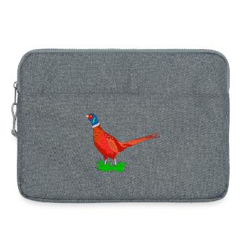 Colored Pheasant Adventure Graphic - Laptop bag 15" - heather grey - Front