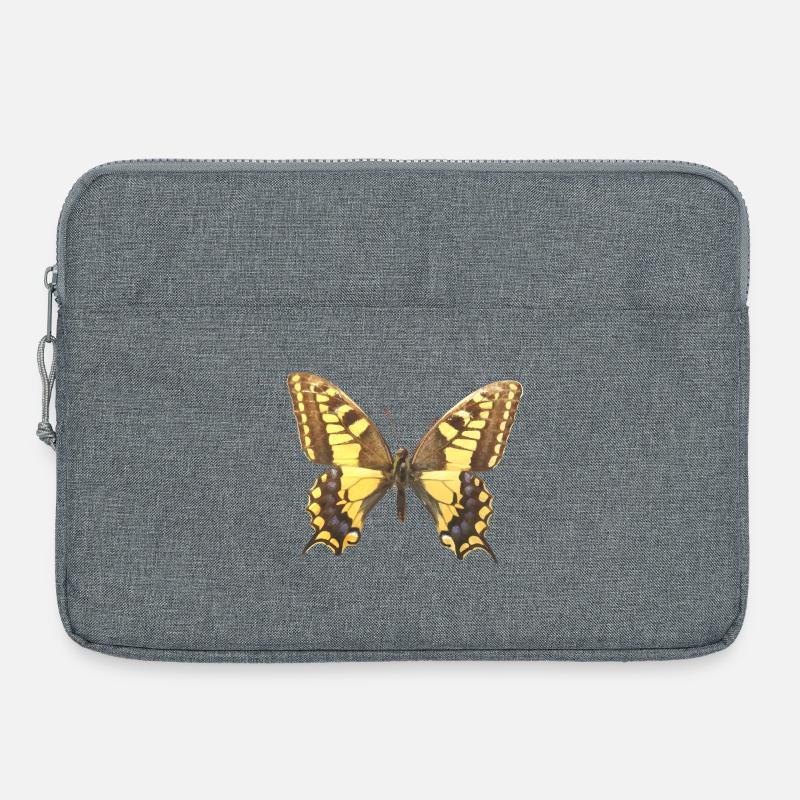 Schwalbenschwanz (Papilio machaon) Schmetterling - Laptoptasche 15" - Grau meliert