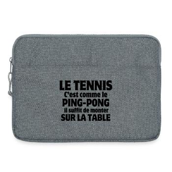tennis, tennis comedy, table tennis - Laptop bag 15" - heather grey - Front