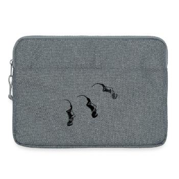 Têtes - dessinées - Sacoche pour ordinateur portable 15 pouces - gris chiné - Devant