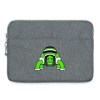 tortue Reggae musique Rasta Hair Hat Jamaïque - Sacoche pour ordinateur portable 15 pouces - gris chiné - Devant