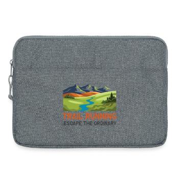 Trail running - Évadez-vous de l’ordinaire - Sacoche pour ordinateur portable 15 pouces - gris chiné - Devant