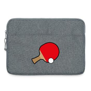 Illustration de tennis de table - Sacoche pour ordinateur portable 15 pouces - gris chiné - Devant