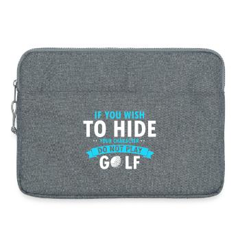 Golf Reveals Character Honest Player Humor - Laptoptasche 15" - Grau meliert - Vorne